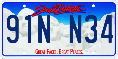 SD license plate 91NN34
