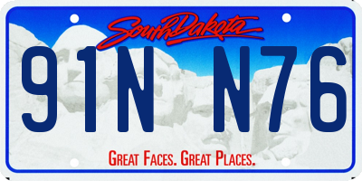 SD license plate 91NN76