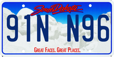 SD license plate 91NN96