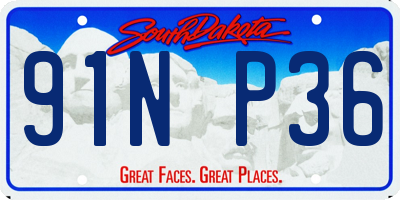 SD license plate 91NP36