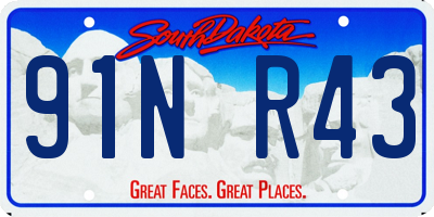 SD license plate 91NR43