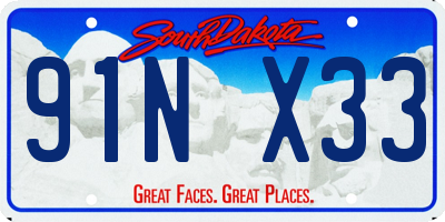 SD license plate 91NX33