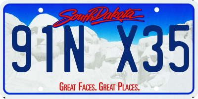 SD license plate 91NX35