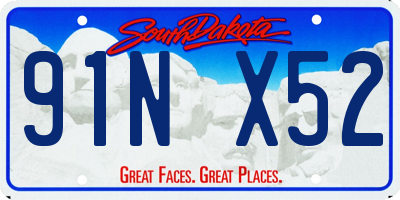SD license plate 91NX52