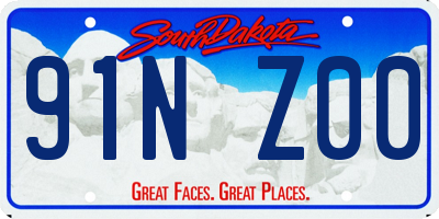 SD license plate 91NZ00