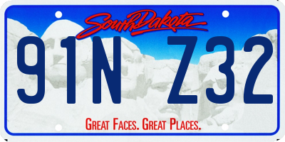SD license plate 91NZ32