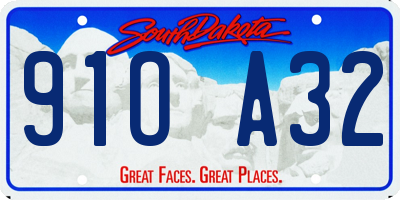 SD license plate 91OA32