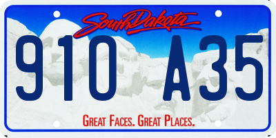 SD license plate 91OA35