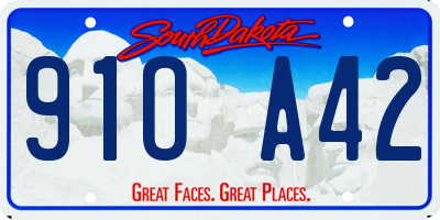 SD license plate 91OA42