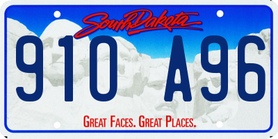SD license plate 91OA96