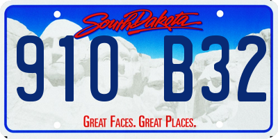 SD license plate 91OB32