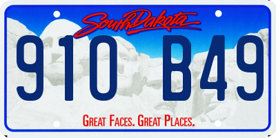 SD license plate 91OB49