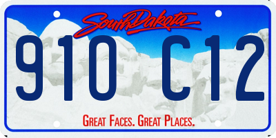 SD license plate 91OC12