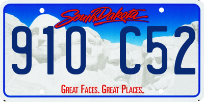 SD license plate 91OC52