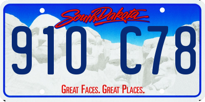 SD license plate 91OC78