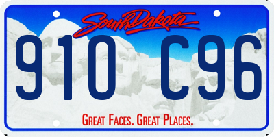 SD license plate 91OC96