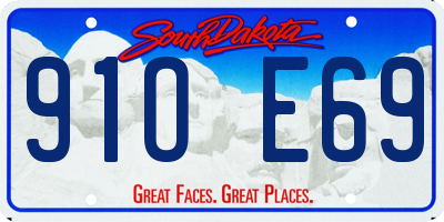 SD license plate 91OE69