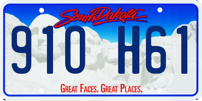 SD license plate 91OH61