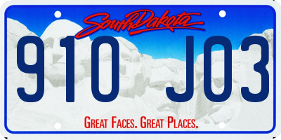 SD license plate 91OJ03