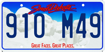 SD license plate 91OM49