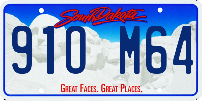 SD license plate 91OM64