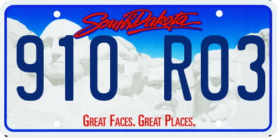 SD license plate 91OR03