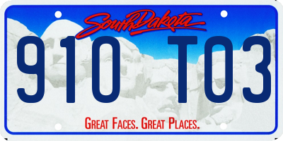 SD license plate 91OT03