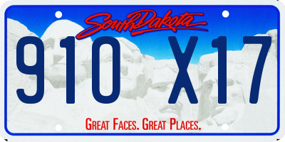 SD license plate 91OX17