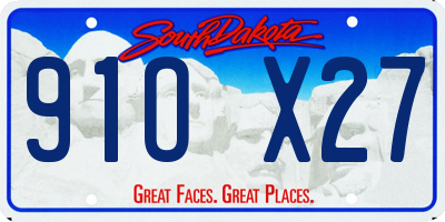 SD license plate 91OX27