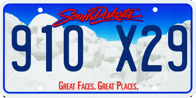 SD license plate 91OX29