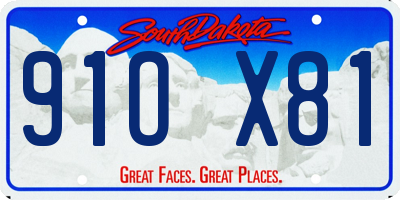 SD license plate 91OX81