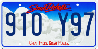 SD license plate 91OY97
