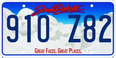 SD license plate 91OZ82