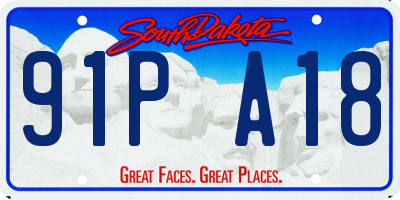 SD license plate 91PA18
