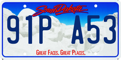 SD license plate 91PA53