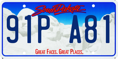 SD license plate 91PA81