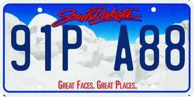 SD license plate 91PA88