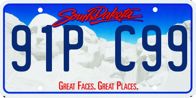 SD license plate 91PC99