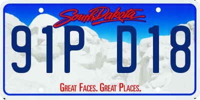 SD license plate 91PD18