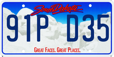 SD license plate 91PD35
