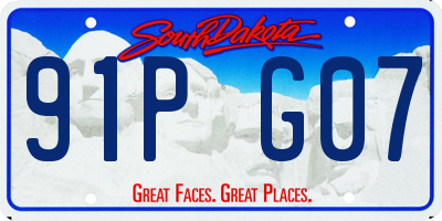 SD license plate 91PG07