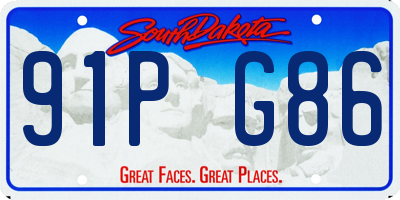 SD license plate 91PG86