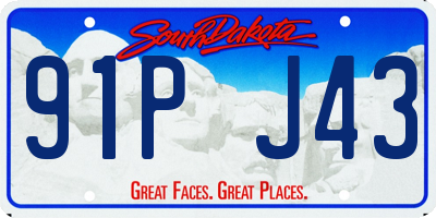 SD license plate 91PJ43