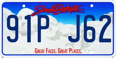 SD license plate 91PJ62