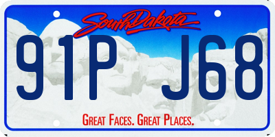 SD license plate 91PJ68