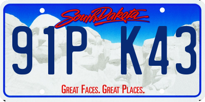 SD license plate 91PK43
