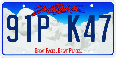 SD license plate 91PK47