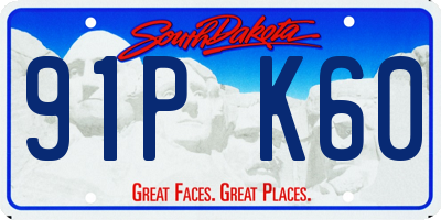 SD license plate 91PK60