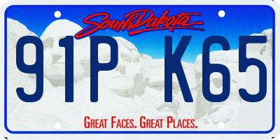 SD license plate 91PK65