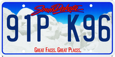 SD license plate 91PK96